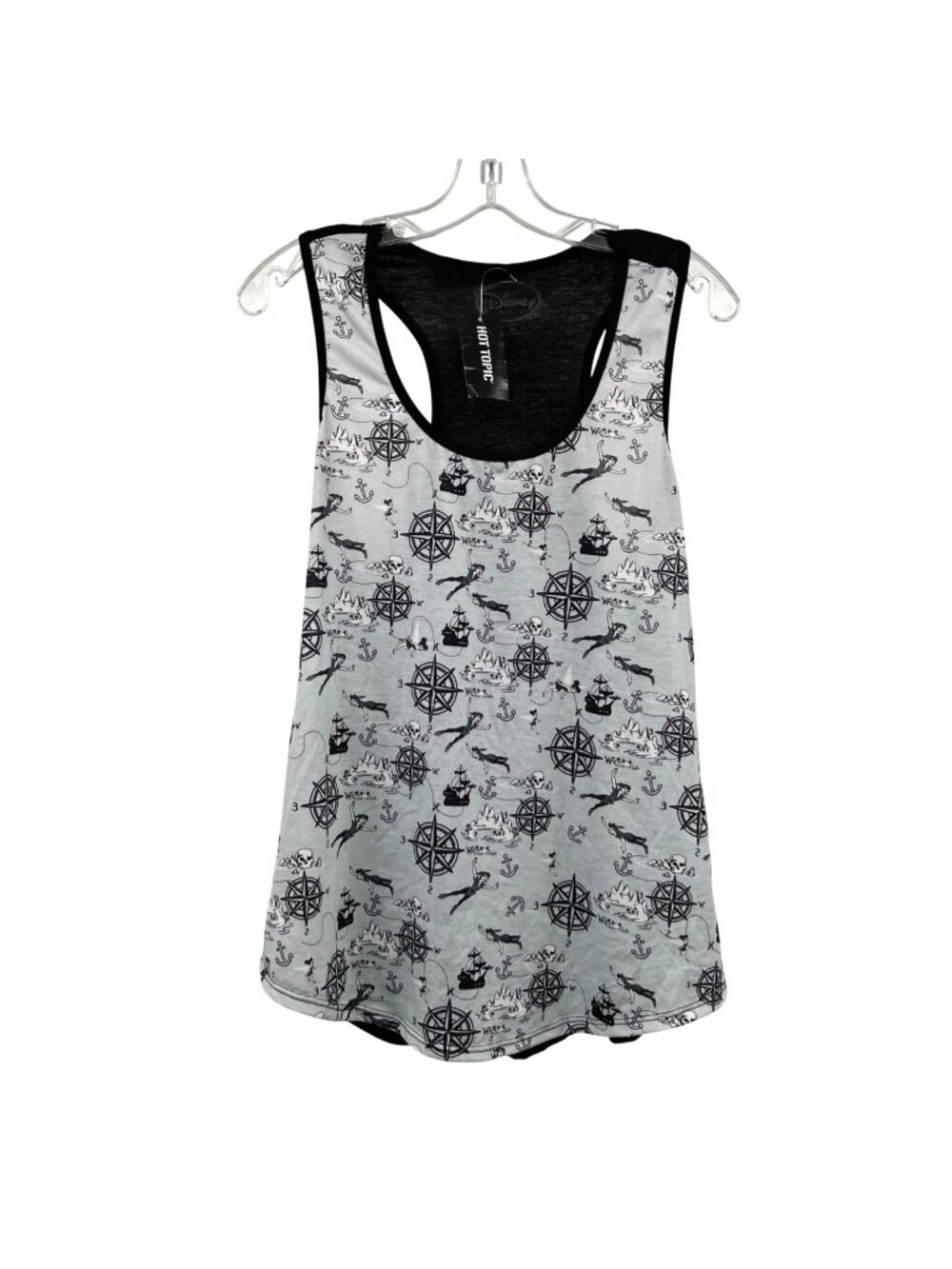 Disney Peter Pan Womens Tank Top Black/Multi Size XL New